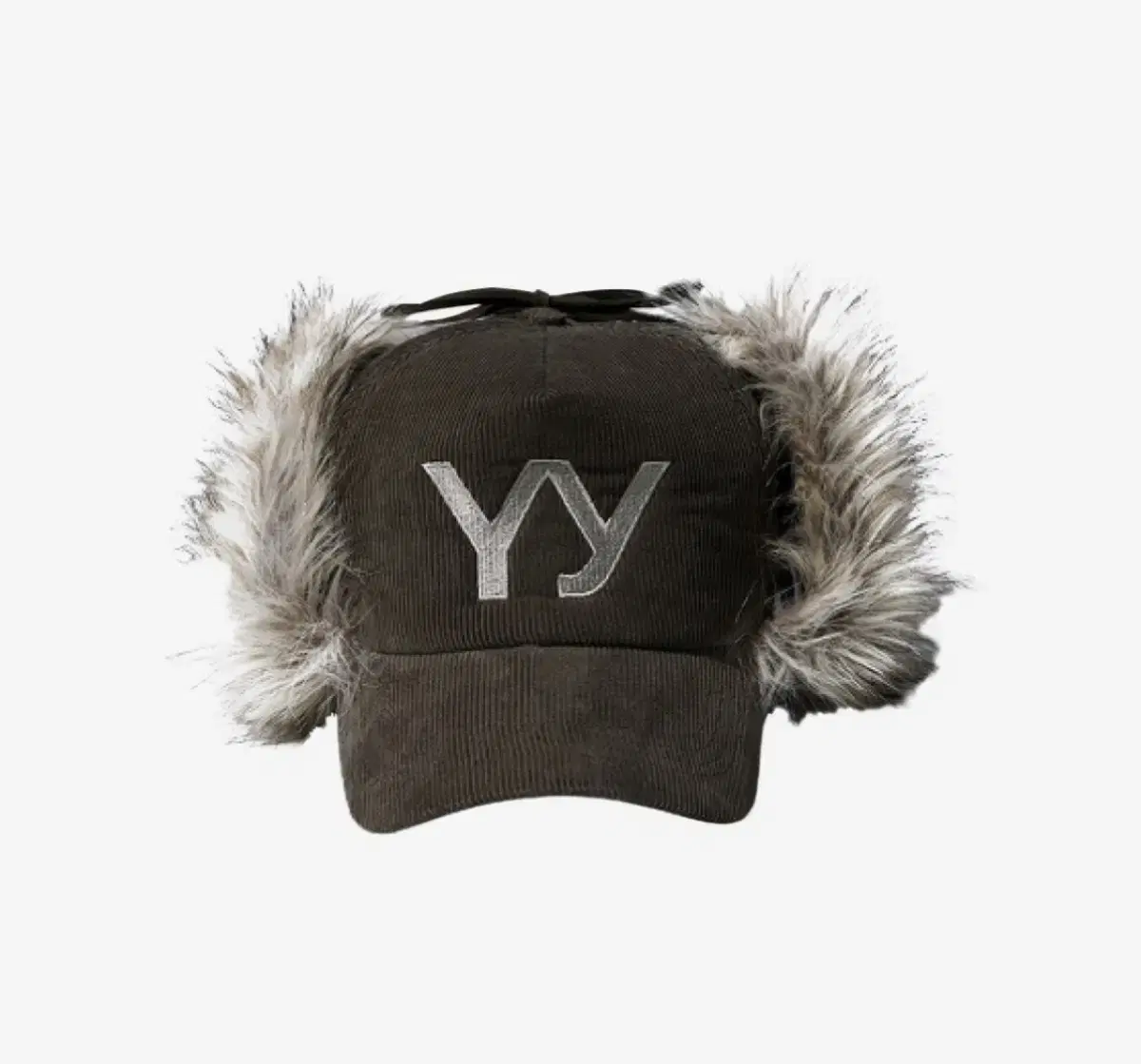 오픈 Yy Faux Fur Corduroy Earflap Cap Kh